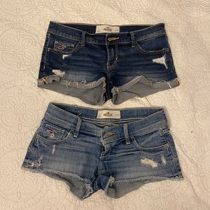 TWO PACK Hollister jean shorts